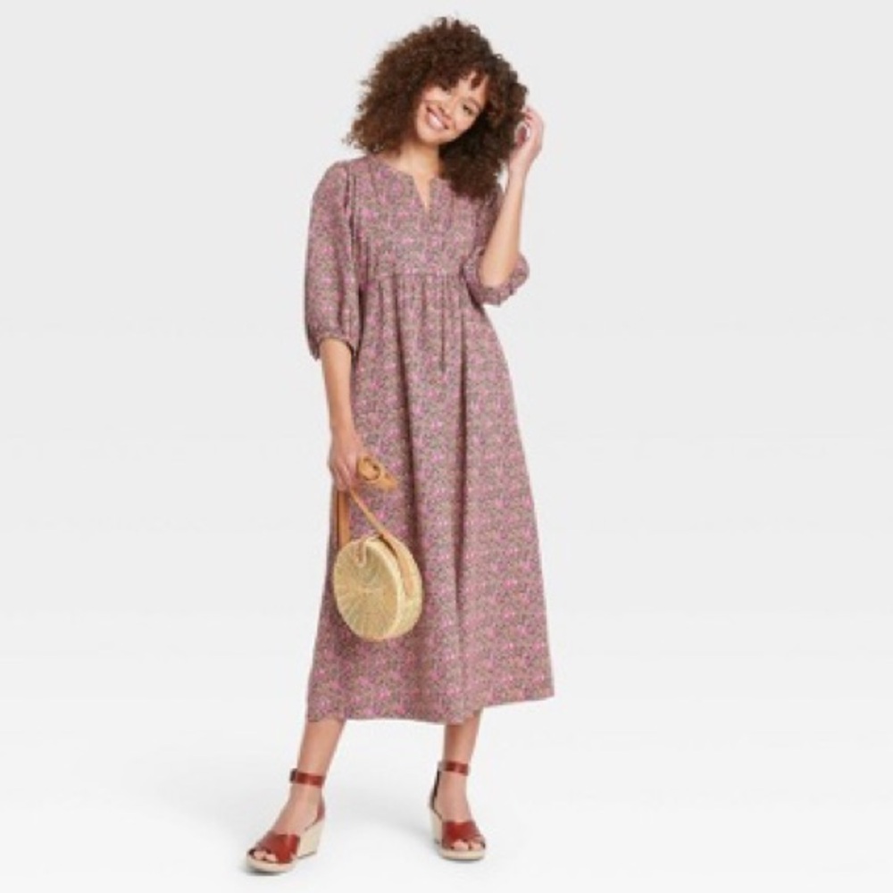 Women’s Balloon Long Sleeve Dress - size medium